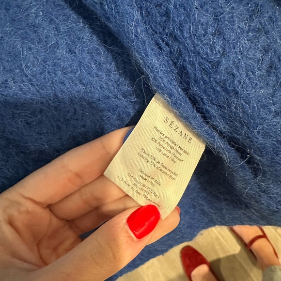 Sezane Royal Blue Women's Cardigan - Picture 3 of 3